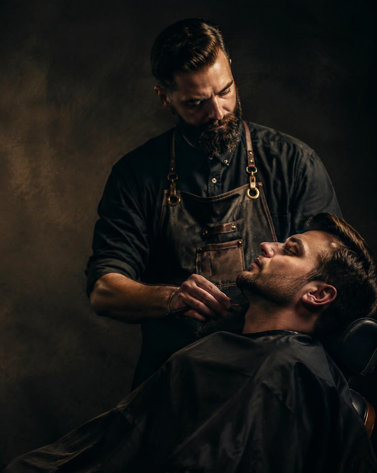 Friseurmeister Robert Pavlicek bei der Arbeit